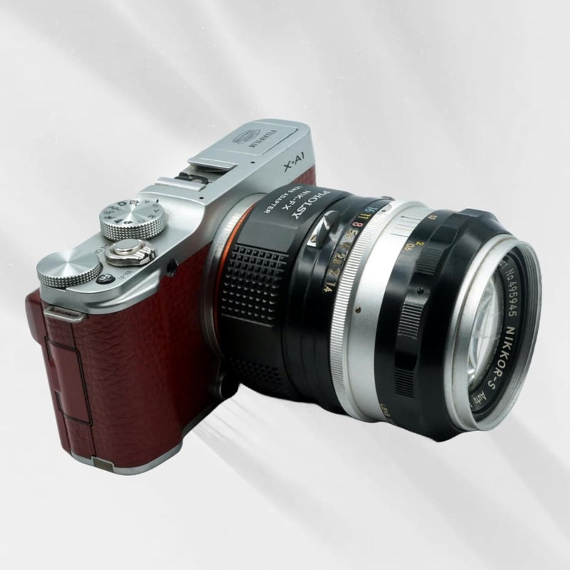 PHOLSY Lens Mount Adapter Compatible with Nikon F (AI AIS AF AF-I AFS) Lens to Fuji X Mount Camera Body Compatible with X-H2S, X-Pro3, X-T5, X-T4, X-S20, X-S10, X-T30II, X-E4 etc. Nikon F to Fuji X - Image 2